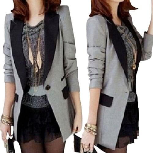 Small suit female jacket fashion wild self-cultivation OL professional one button suit suit casual long-sleeved 2019new products