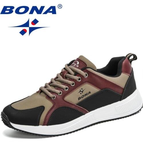 BONA 2020 New Designers Popular Sneakers For Men Shoes Outdoors Breathable Man Footwear Walking Comfortable Shoes Mansculino