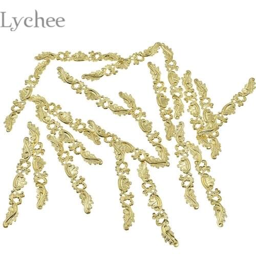 Lychee Life 20pcs Copper Antique Flowers Slice Scrapbooking Embellishment DIY Album Decors Accessories