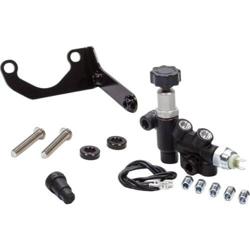 Master Cylinder Adjustable Knob Proportioning Valve Mounting Bracket Lines Kit for 260-13190 260-11179