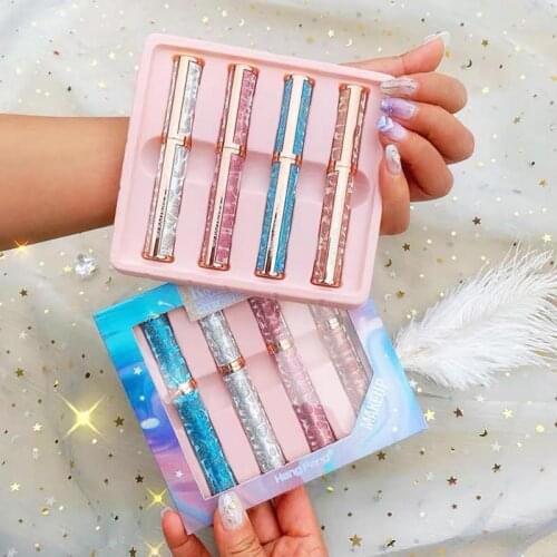 Matte Lip Gloss Set Liquid Lipstick Waterproof Non-stick Cup Lip Stick Long-lasting Sexy Lip Beauty Makeup Cosmetics Set TSLM1