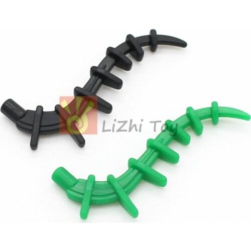 MOC Plant Vine Seaweed Appendage Spiked Bionicle Spine 55236 DIY Enlighten Building Block Bricks Compatible with All Brand