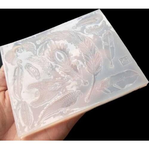 Feather angel wings group Liquid silicone mold DIY resin jewelry pendant necklace pendant lanugo mold resin molds for jewelry