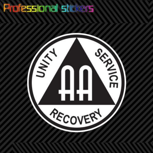 AA Alcoholics Anonymous Symbol Sticker Decal Self Adhesive Vinyl Stickers for Car, RV, Laptops, Motorcycles, Office Supplies