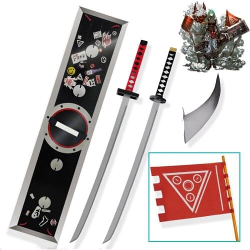 New Game Arknights Cosplay Hoshiguma Horns Sword Shield Cosplay Props Flags Weapons Halloween Christmas Fancy Party Accessories