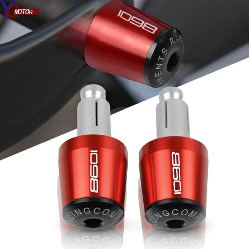 New Handle Bar End Grips Cap For Ducati 1098 1098 S/TRicoloR 2007-2009 2008 CNC Accessories Aluminum Motorcycle Hand Bar Ends