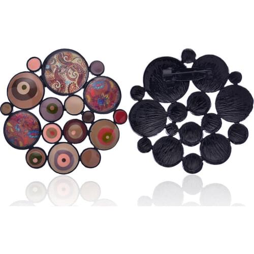 2019 New Enamel Brooch Pin Fashion Alloy Round Brooches Badge Unisex Jewelry Charm Collar Clothes Accessories Girl Party Gift