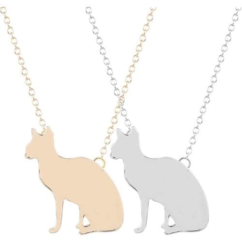 New fashion cute Sphynx Cat Pendant Necklace pet Lover choker for Women girls beautiful Gift jewelry