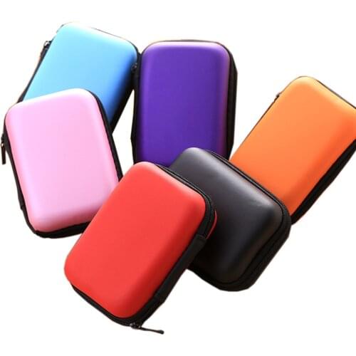 New Mini Portable Earphone Case Storage Zipper Hard Bag Headphone Earbuds Bag SD TF Memory Card Data Cable Storage Hard Case