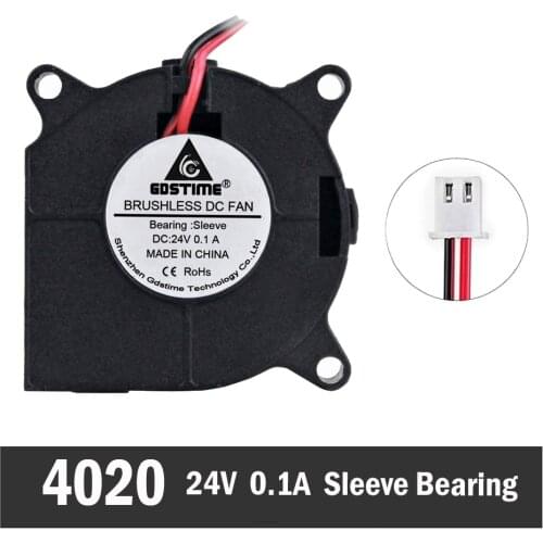 2PCS Gdstime For 3D Printer Parts 40mmx40mmx20mm 24V 4020 40mm DC Cooling Turbo Blower Fan 6000RPM