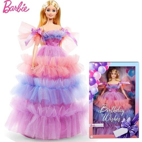 Original Barbie Dolls Birthday Wishes Princess Holiday Barbie Girls Toys Collector Edition Social Dolls for Girls Gift Juguetes