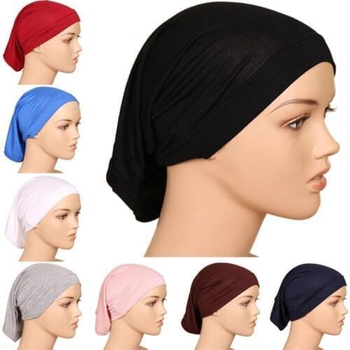 Under Scarf Hijab Tube Bonnet Bone Chemo Hat Cotton Head Cover Inner Caps Women Muslim Inner Hijabs Cap Underscarf Turban Mujer