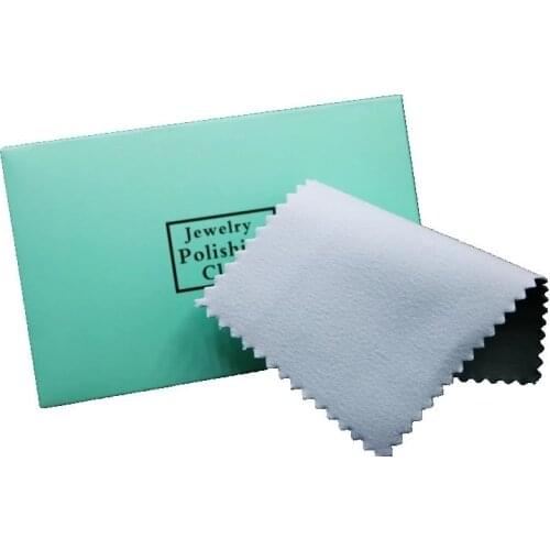 10Pcs Silver Cleaning Polishing Cloth With Package Wiping Jewelry Suede Maintenanc