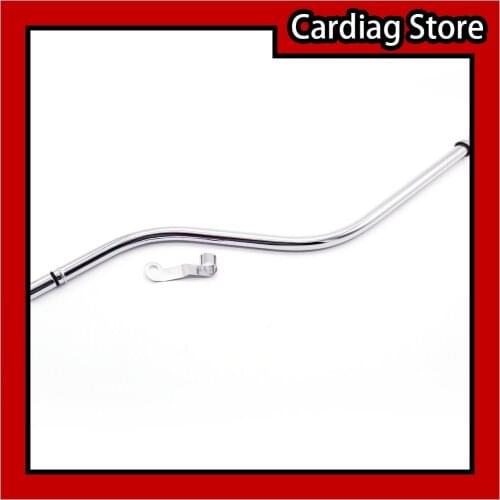 Electroplating Oil Dipstick TH350 Plating Transmission Dipstick Replacement Part Chrome Steel Dipstick Transmission Tube