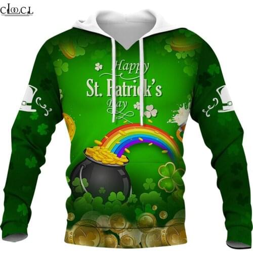 CLOOCL Popular Irish St.Patrick Day 3D Print Men Women Hoodie Sweatshirts Harajuku Fashion Autumn Casual Tops Drop Shipping
