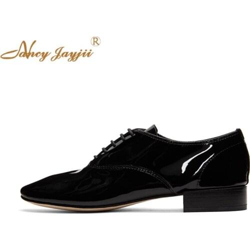 Nancyjayjii Black Flats Ladies Spring Oxfords 2019 Autumn Mature Neutral Work shoes woman Shallow Casual Lace-Up Pointed Toe
