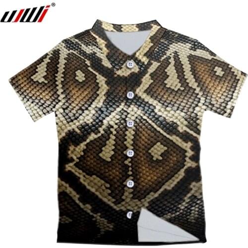 UJWI Top Shirt Hawaiian Plus Clothes Streetwear Graphic Shirt For Men Blusas Snake Skin Shirt Femme Gifts Button Shirt US size