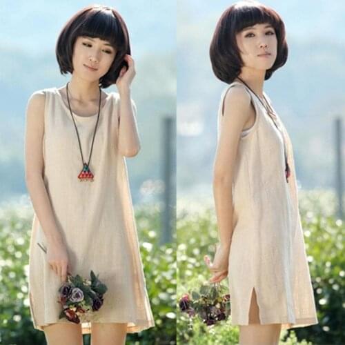 Летние платья из льна USWMIE China At AliExpress