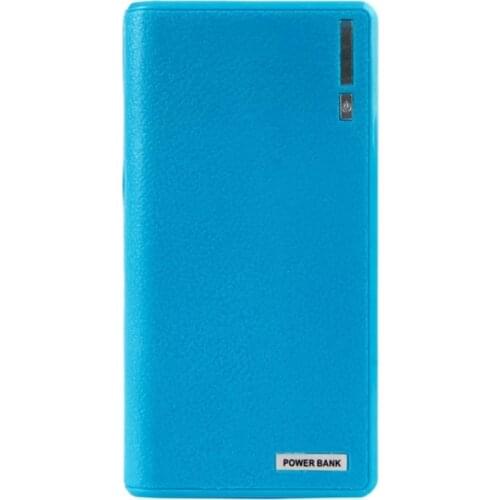 Power Bank Box Dual USB Power Bank 6x 18650 External Backup Battery Charger Box Case For Phone Blue