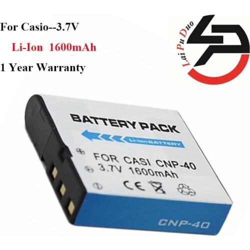 High Quality 1600mAh New Replacement Battery For Casio NP-40 NP40 NP 40 CNP-40 Z850 Z400 Z300 Z100 Z1000 P505