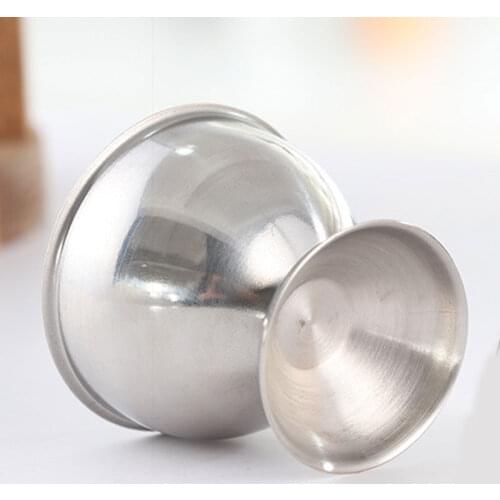 100% Satisfaction Egg Cup Egg Tray Stainless Steel Soft Boiled Egg Cups Holder Stand Dishwasher Safe TS1 Practical