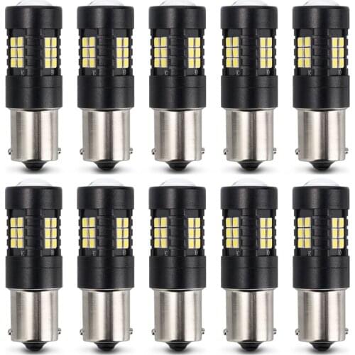 100PCS 1156 BA15S P21W LED BAU15S PY21W BAY15D LED Bulb 1157 P21/5W R5W 3030 SMD 21 LED Auto Lamp Bulbs Car LED Light 12V - 24V