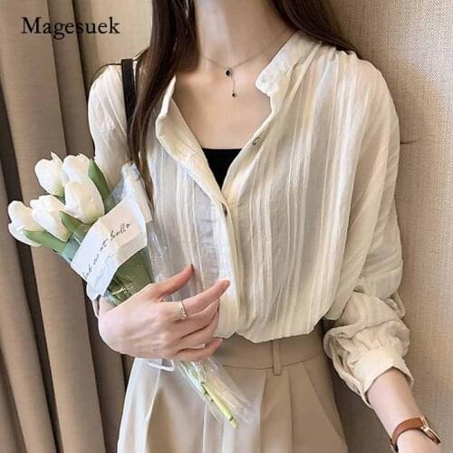 2021 New Autumn Solid Cardigan Blouse Casual Plus Size Women Long Sleeve Cotton Shirt Women Loose Ladies Tops Blusas Mujer 10286