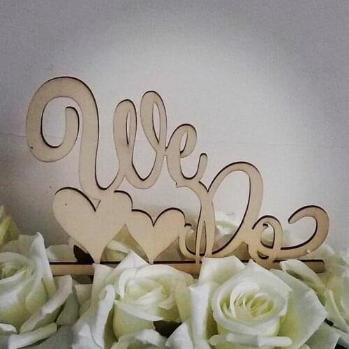 20pcs we do laser cut wedding wood decoration cake toppers birthday wedding wedding topper