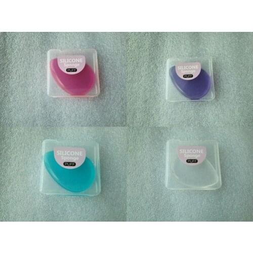 4pcs/lot Silicone gel lady face Foundation makeup puff cosmetic Beauty tools not Sponge Powder blender for women BB CC