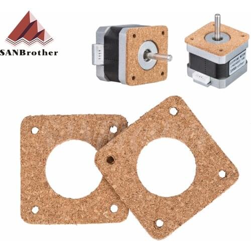 5PCS Nema 17 Stepper Damper Nema17 Stepper Motor Damper Cork Gasket Reprap Isolator 42 Motor Absorber For 3D Printer Motor