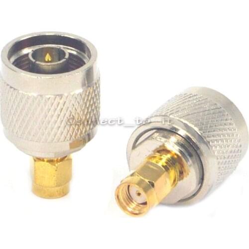 50 pcs/lot) N -SMA adapter N male Plug to RP SMA male Plug (female Pin) straight RF connector Adapter