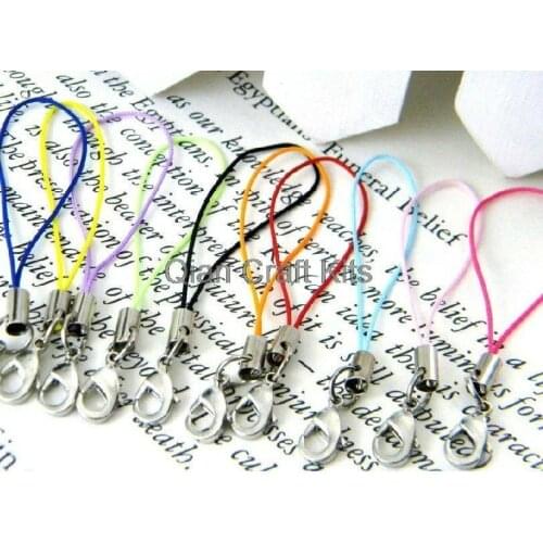 500pcs cell phone straps mixed colors witth lobster clasps bulk wholesales