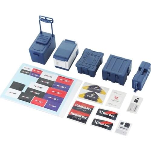 Climbing Car Simulation Decoration Fishing Box / Fuel Tank / Tool Box / Car Refrigerator / Medical Box for 1/10 1/8 RC Car Parts