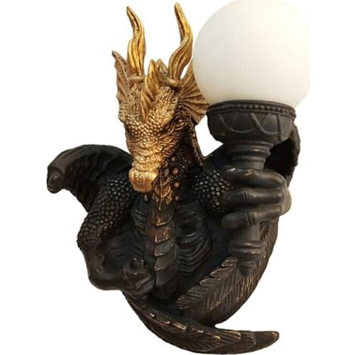 American postmodern faucet resin wall lamp living room hallway door decoration art wall sconce light loft novelty led fixture