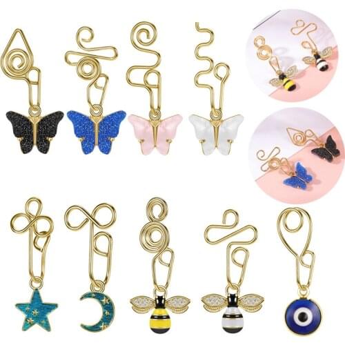 AOEDEJ Bee Butterfly Fake Nose Cuff Stainless Steel Non Piercing Clip On Nose Ring for Women Girl Gold Color No Piercing Jewelry
