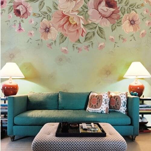 Bacaz 3D Wall Murals Wallpaper Retro Abstract Flower Mural Art Living Room Bedroom Wallpaper Hand-painted sticker mural