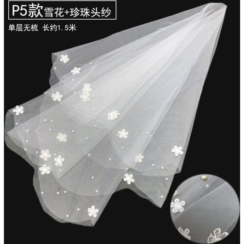 White ivory Bridal Veils Short Wedding Veil Wedding Accessoreis Vail 2021