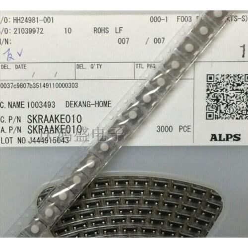 Free Shipping 100pcs/lot SKRAAKE010 SMD Rack Switch 6 * 6 * 3.5 Waterproof Tact Switch best quality