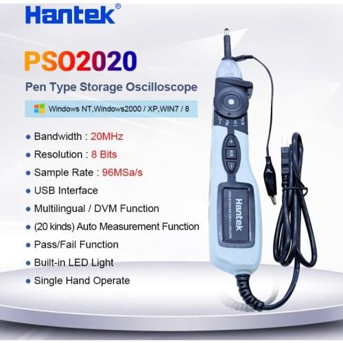 Hantek PSO2020 Pen type Storage Digital Oscilloscope with PC USB 1Channel 96MSa/s 20MHz Bandwidth