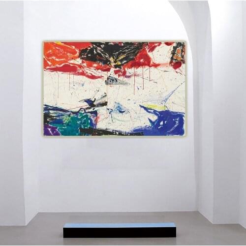 Citon Sam Francis《White Line No.5》Canvas Art Oil Painting Abstract Artwork Picture Wall Decor Background Modern Home Decoration