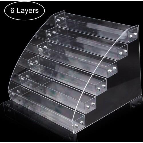 Nail Polish Holder 1 To 7 Tier Cosmetics Storage Makeup Organizer Rack Removable Manicure Stand Acrylic Varnish Nail Art Tools