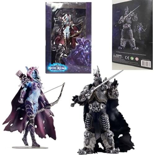 Anime Figurine WOW Fall of The Lich King Arthas Sylvanas Windrunner Sylvan Archery Queen Action Figure