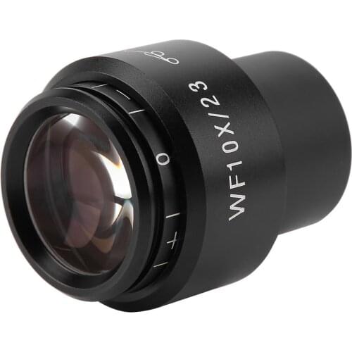 GWF004 WF10X/23 Wide Angle Microscope Eyepiece Ocular Eyepoint Lens Adjustable Widefield Biological Microscope Optical Eyepiece