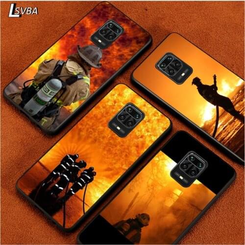 Hero Fire man for Redmi K30 K30S K30T K20 10X 9i 9 9A 9C GO 8A 8 7 6 6A 5A 4X S2 Pro Plus Ultra Black Phone Case