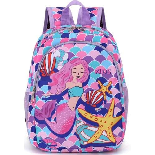 Canvas Cute Animal Mermaid Backpack For Boys &Girls Kawaii Bookbag Backpacks For Kids 2-3-5Years Old Rucksack