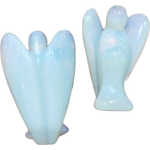 Opal Stone Carved Angel Reiki Psychic Gift Spiritual Gemstone Healing Guardian