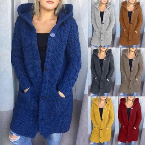 Nowssa Autumn Women Knitted Sweater Cardigan Open Stitch Hooded Letters Loose Sweaters Fall Fashion New Sweaters for Women 2021