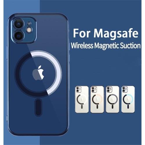 Magsafing Magnetic Charging Case for iPhone 11 Pro Xs Max 12 Mini X Xr SE2 10 7 8 Plus Metal Shockproof Slim Matte Armor Cover