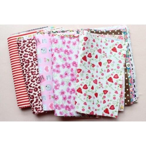 Set of 40pcs- Cotton Fabric Bundle mixed patterns each in 20x25cm wholesale free shipping