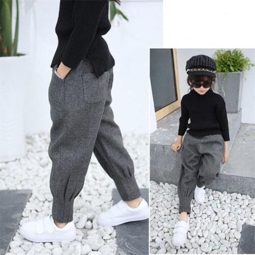 New Children Pants For Baby Girls Warm Velvet Long Pants Autumn Winter Fashion Girls Harem pants Kids Children pencil Trousers